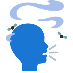 bust in silhouette and pile of poo