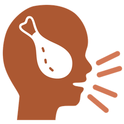 bust in silhouette and poultry leg