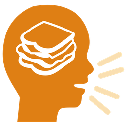 bust in silhouette and sandwich