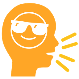 bust in silhouette and smiling face with sunglasses