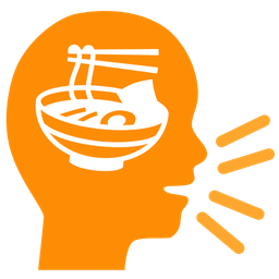 bust in silhouette and steaming bowl