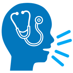 Bust in silhouette and Stethoscope