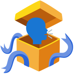 Bust in silhouette and Wrapped gift