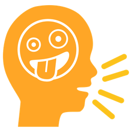 Bust in silhouette and Zany face