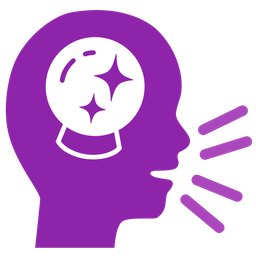 Busts in silhouette and Crystal ball