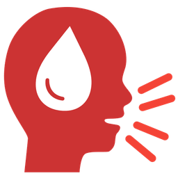 busts in silhouette and drop of blood