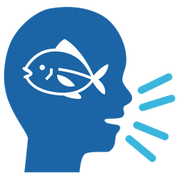 busts in silhouette and fish