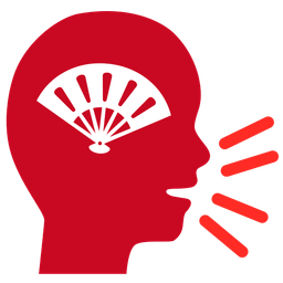 Busts in silhouette and Folding hand fan