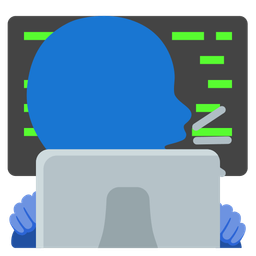 Busts in silhouette and Laptop