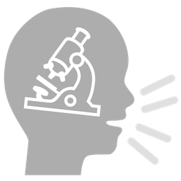 Busts in silhouette and Microscope