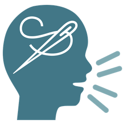 busts in silhouette and sewing needle