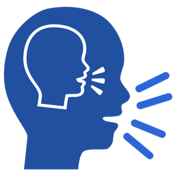 Busts in silhouette and Speaking head