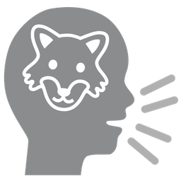 Busts in silhouette and Wolf