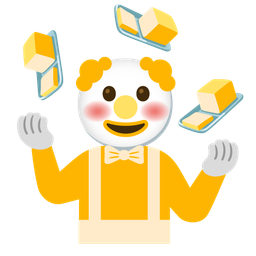 Butter and Clown face