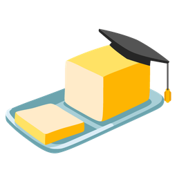 Butter and Graduation cap