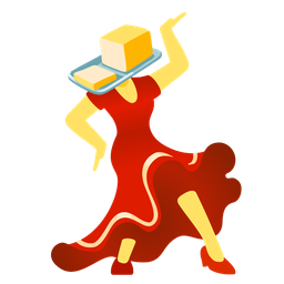 Butter and High-heeled shoe