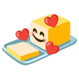 Butter and Smiling face with hearts