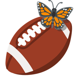 butterfly and american football
