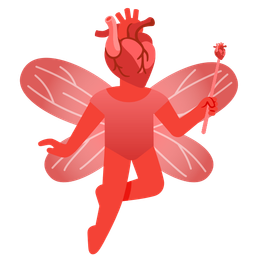 butterfly and anatomical heart