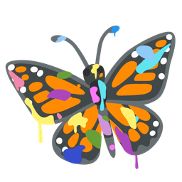 butterfly and artist palette