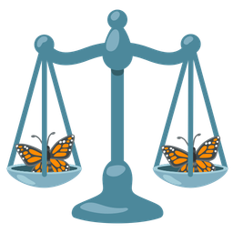 butterfly and balance scale