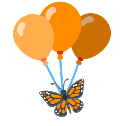 butterfly and balloon