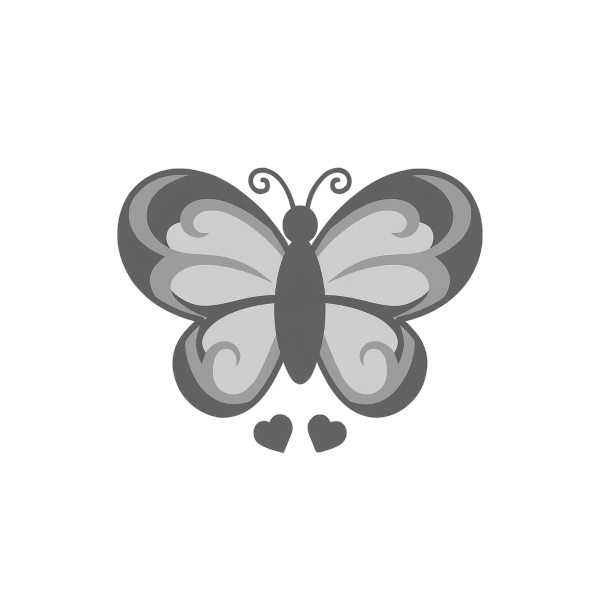 Butterfly and Black heart