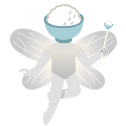 butterfly and cooked rice