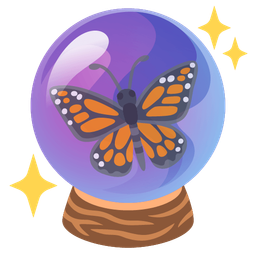 butterfly and crystal ball