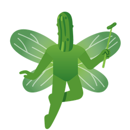 butterfly and cucumber