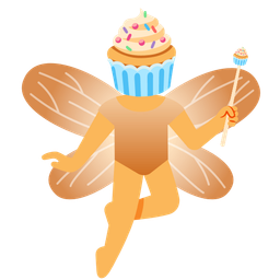 butterfly and cupcake