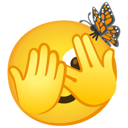butterfly and face with peeking eye