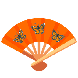 butterfly and folding hand fan