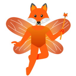 butterfly and fox