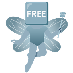 butterfly and FREE button