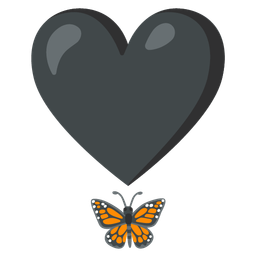 butterfly and heart exclamation