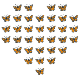 butterfly and heart suit