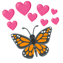 butterfly and heart with arrow
