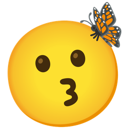 Butterfly and Kissing face