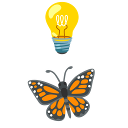 butterfly and light bulb