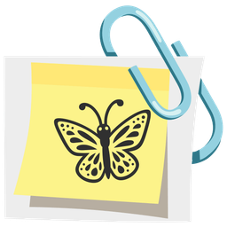 butterfly and linked paperclips