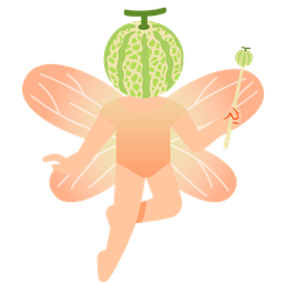 butterfly and melon