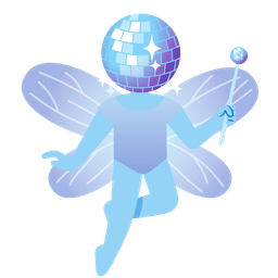 butterfly and mirror ball