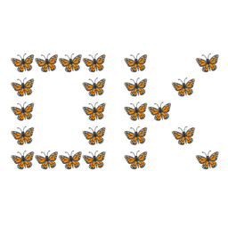 butterfly and OK button