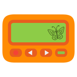 butterfly and pager