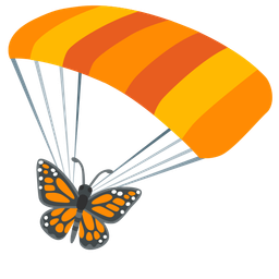 butterfly and parachute