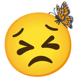 butterfly and persevering face