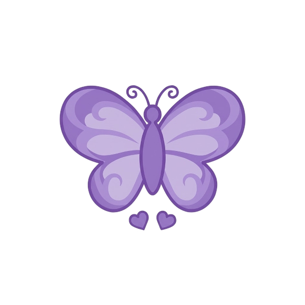 Butterfly and Purple heart
