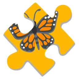 butterfly and puzzle piece