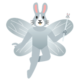 butterfly and rabbit face